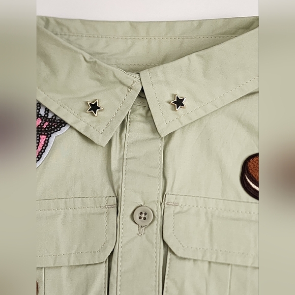 NWOT Chillipop Girl's Green Jumpsuit Upcycle, size 4T - Picture 10 of 11